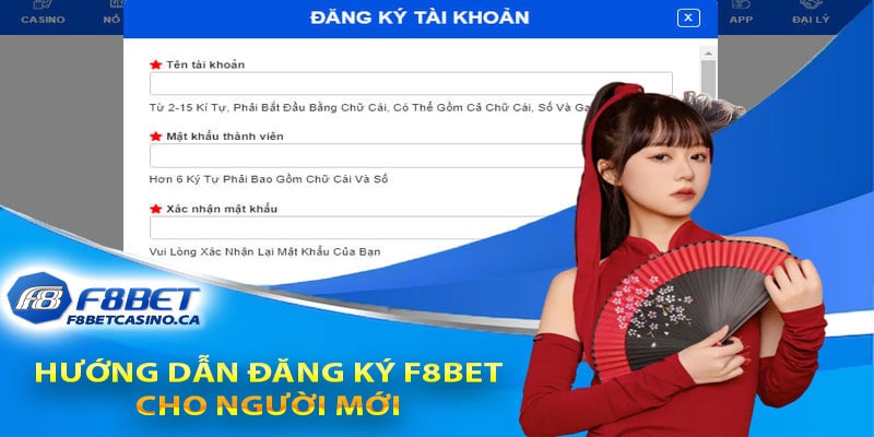 Quy trình đăng ký tài khoản F8BET 